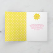 Our little Sunshine Birthday Thank You Bedankkaart (Binnen)