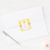 Our little Sunshine Birthday Thank You Vierkante Sticker (Envelop)