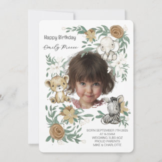 Our Little Sunshine’s Birthday Bash Invitation Kaart