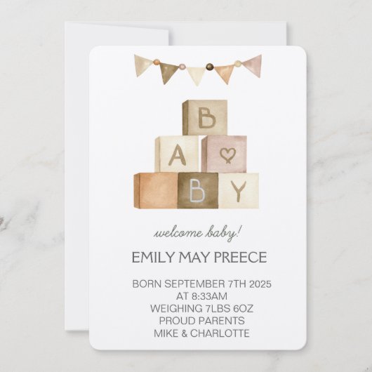 Our Little Sunshine’s Birthday Bash Kaart (Voorkant)