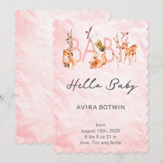 Our Little Sunshine’s Birthday Bash Kaart (Voorkant / Achterkant)