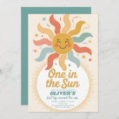 Our Little Sunshine Turns One Birthday Kaart (Voorkant / Achterkant)