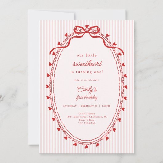 Our Little Sweetheart Birthday Kaart (Voorkant)