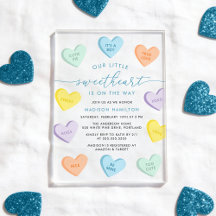 Our Little Sweetheart Candy Hearts Baby Shower
