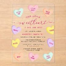Our Little Sweetheart Candy Hearts Baby Shower