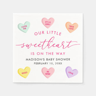 Our Little Sweetheart Candy Hearts Baby Shower Servet