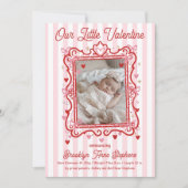 Our Little Valentine Photo Birth Announcement Aankondiging (Voorkant)