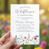 Our Little Wildflower 1st Birthday Party Kaart