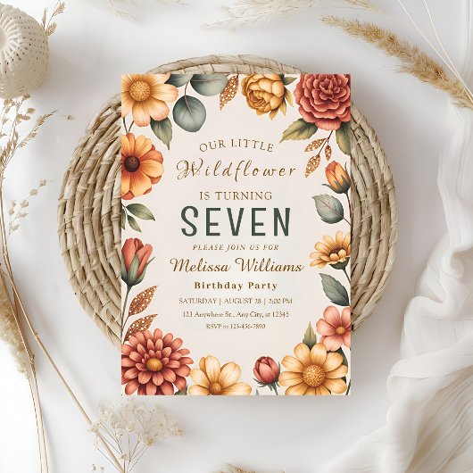 Our Little Wildflower Birthday Kaart