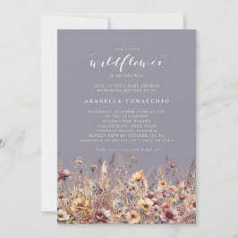 Our Little Wildflower Fall Floral Baby Shower Kaart