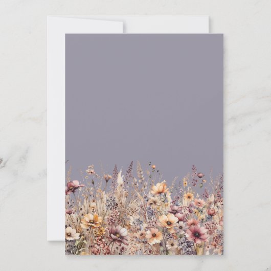 Our Little Wildflower Fall Floral Baby Shower Kaart (Achterkant)