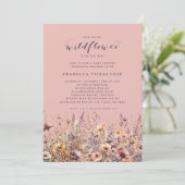 Our Little Wildflower Fall Floral Baby Shower Kaart (Staand voorkant)