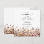 Our Little Wildflower Fall Floral Baby Shower Kaart (Voorkant / Achterkant)