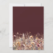 Our Little Wildflower Fall Floral Baby Shower Kaart (Achterkant)