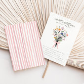 Our Little Wildflower First Birthday Party Kaart