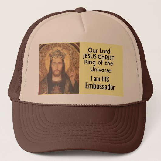 Our Lord Jesus Christ Trucker Hat Trucker Pet (Voorkant)