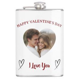 Our Love Custom Photo Valentine’s Day Flask Heupfles