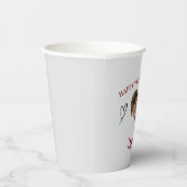 Our Love Custom Photo Valentine’s Day Paper Cup Papieren Bekers (Rechts)