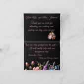 Our Love Reaches The Moon Bride and Groom Bedankkaart (Binnen)