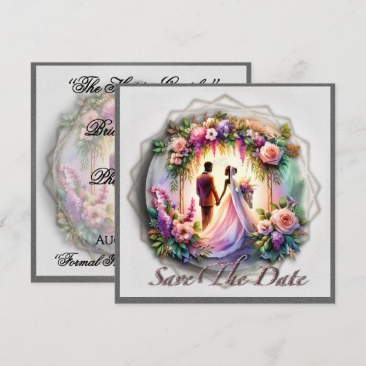 Our Love Reaches The Moon  Save The Date (Voorkant / Achterkant)