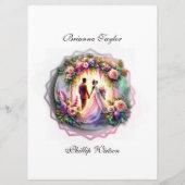 Our Love Reaches The Moon Wedding Menu (Achterkant)