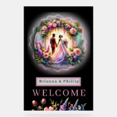 Our Love Shine Brighter Than The Moon Large Sign Acryl Bord (Voorkant)