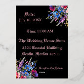 Our Love Shines Brighter Than The Moon Wedding Folie Uitnodiging (Achterkant)