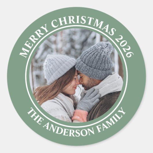 Our Love Story Christmas Ronde Sticker (Voorkant)