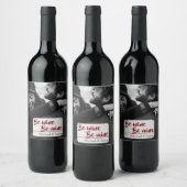 Our Love Story — Custom Photo Wine Label Wijn Etiket (Flessen)