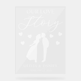 Our Love Story Custom Wedding Acryl Bord