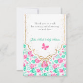 Our Lovely One Baby Shower Bedankkaart (Voorkant)