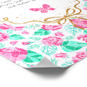 Our Lovely One Baby Shower Diaper Raffle Sign Poster (Hoek)