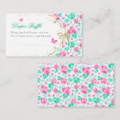 Our Lovely One Baby Shower Enclosure Card Informatiekaartje (Voorkant / Achterkant)