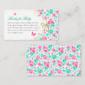 Our Lovely One Baby Shower Informatiekaartje (Voorkant / Achterkant)