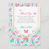 Our Lovely One Baby Shower Invitation Kaart (Voorkant / Achterkant)