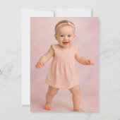 Our Lovely One Baby Shower Invitation Kaart (Achterkant)