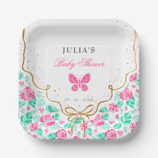 Our Lovely One Baby Shower Papieren Bordje (Voorkant)