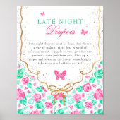 Our Lovely One Late Night Diapers Game Sign Poster (Voorkant)