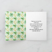 Our Lucky Charm St Patrick's Baby Shower Bedankkaart (Binnen)