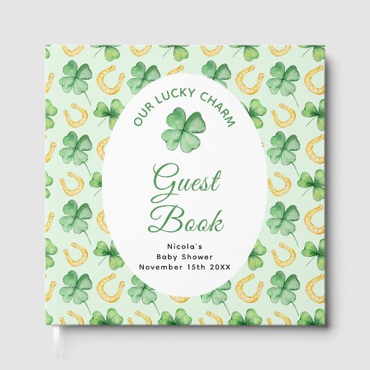 Our Lucky Charm St Patrick's Baby Shower Gastenboek (Voorkant)