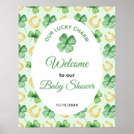 Our Lucky Charm St Patrick's Baby Shower Welcome Poster