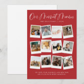 Our Merriest Memories Multi-Photo  Feestdagenkaart (Voorkant / Achterkant)