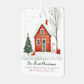 Our New Home First Home Photo Ornament  (Voorkant links)