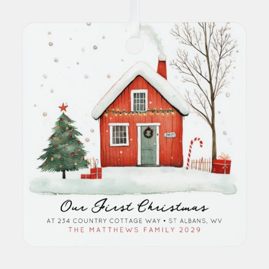 Our New Home First Home Photo Ornament  (Voorkant)