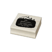 Our New House Address Announcement Mountain Rubberstempel (Stempel)