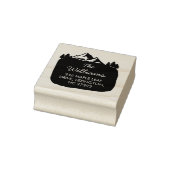Our New House Address Announcement Mountain  Rubberstempel (Stempel)
