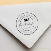 Our New House Address Announcement Round  Rubberstempel