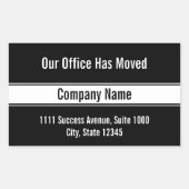 Our Office Has Moved Template Moving Announcement Rechthoekige Sticker (Voorkant)