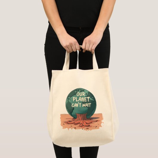 Our Planet Can’t Wait – Climate Action Tote Bag (Voorkant (product))