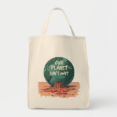 Our Planet Can’t Wait – Climate Action Tote Bag (Voorkant)